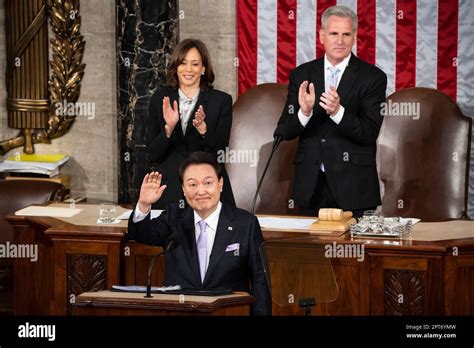 Republic Of Korea President Yoon Suk Yeol Addresses A Joint Session Of