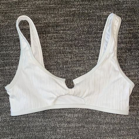 Ron Jon White Bikini Top Sports Bra Style Good Depop