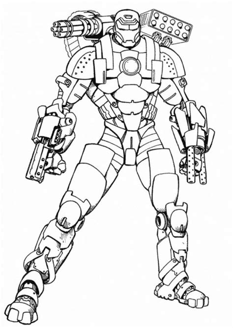 Iron Man War Machine Type Coloring Page Netart