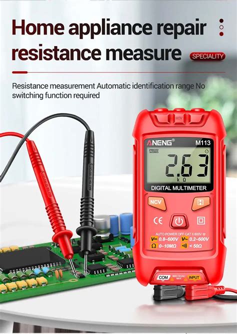 Aneng M Mini Digital Multimeter Ac Dc Voltage Meter Counts