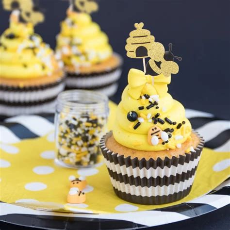 1 HoneyBee Toppers Confetti WoodenSticker Baby Shower Sex Reveal PARTY