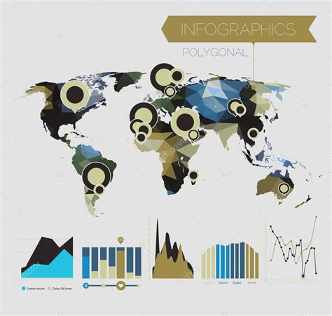 Polygonal World Map Stock Vector Image By © Izabell 111573048