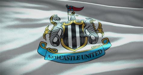 The Logo Of Newcastle Football Club Motion Yellow Background With A