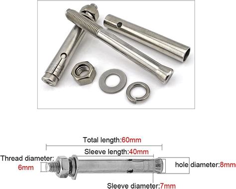 Expansion Anchor Bolt M6 M8 Stainless Steel Concrete Sleeve Anchor