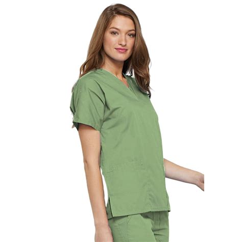 Cherokee Workwear 4700 Scrubs Top Womens V Neck Sage Green — Medshop Singapore