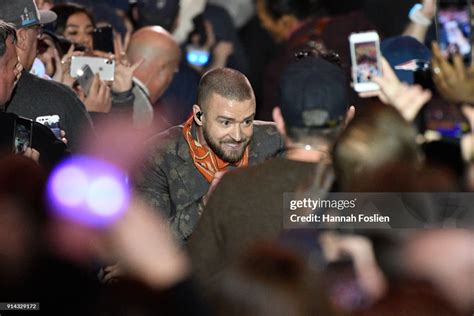 Justin Timberlake Performs During The Pepsi Super Bowl Lii Halftime