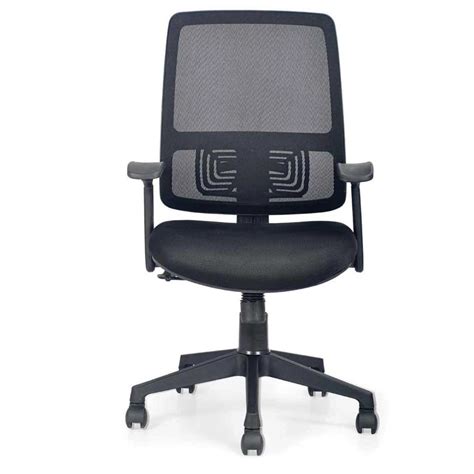 Mid Back 28 Inch Black Revolving Wheel Executive Mesh Office Chair At