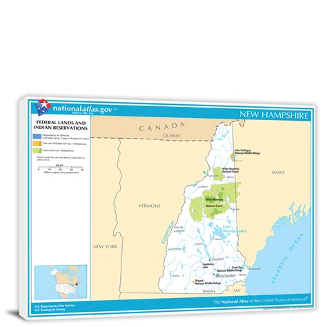 New Hampshire National Atlas Federal Lands And Indian Reservations Map