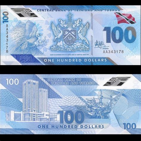 The New Trinidad And Tobago Dollar Bill Front And Back