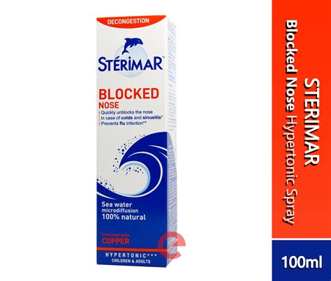 Sterimar Blocked Nose Sea Water Microdiffusion Nasal Spray Ml