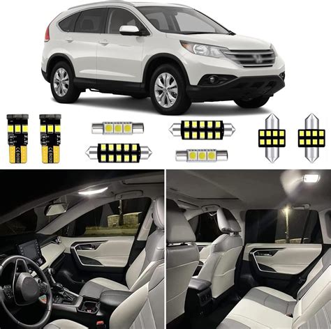 Amazon Huokeds Pcs White Cr V Interior Led Lights Kits For