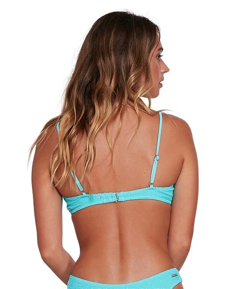 Billabong Summer High V Neck Bralette Bikini Top Paradise Blu Surfstitch