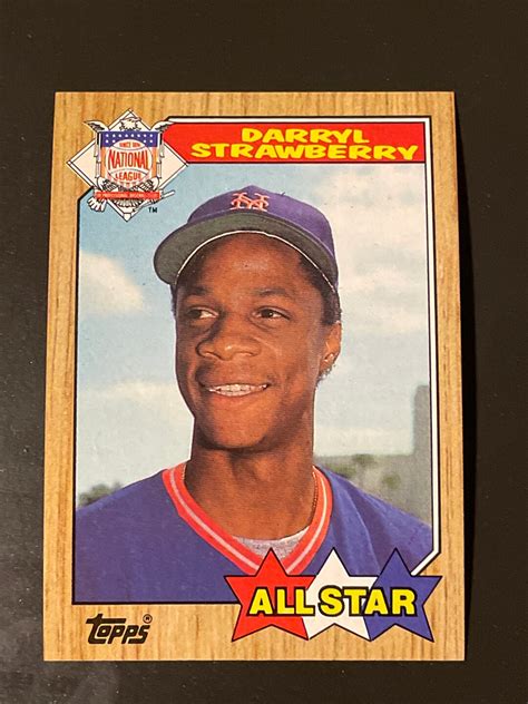 1987 Topps All Star Darryl Strawberry 601 Baseball Card Etsy