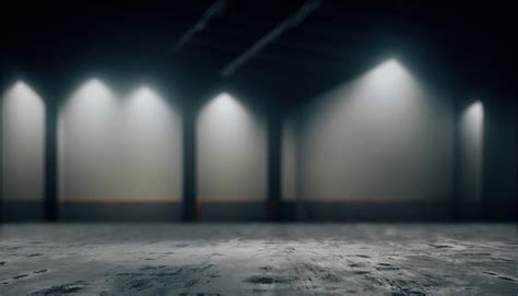 Premium Photo Space For Product Showcase Background Warehouse Blurred