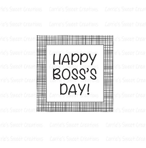 A Happy Bosss Day Card With The Words Happy Bosss Day On It