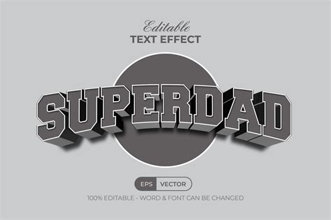 Superdad Text Effect D Curve Style Graphic By Mockmenot Creative Fabrica