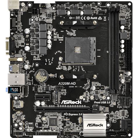 Placa Mãe ASRock A320M HD Chipset A320 AMD AM4 mATX DDR4