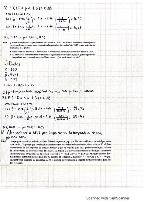 SOLUTION Ejercicios De Estad Stica De Intervalos De Confianza Studypool