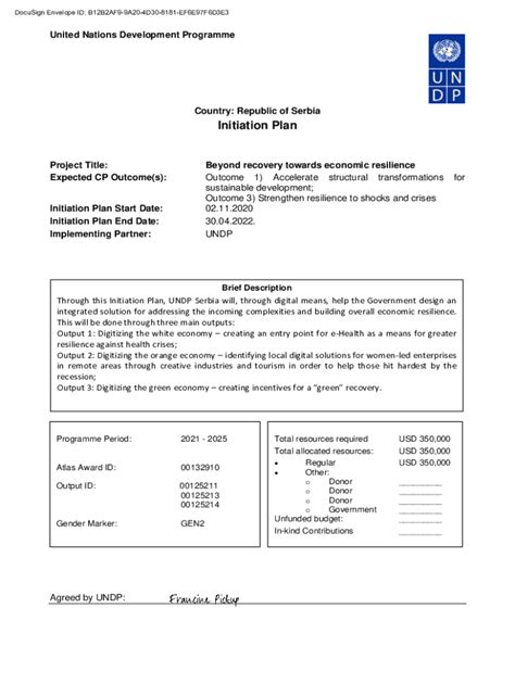 Fillable Online Info Undp REQUEST FOR PROPOSAL Selecting A Company To