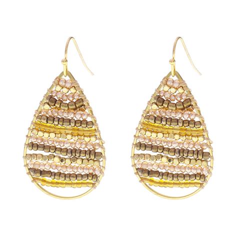 Miyuki Seed Beads Hoop Earrings Ttt Jewelry