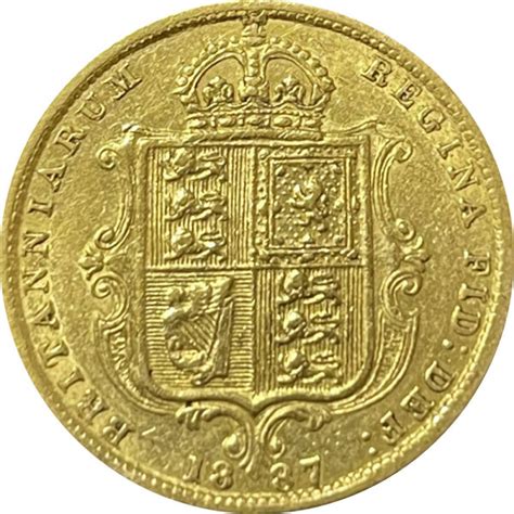 UK 1 2 Pfund Sovereign Div Gold Victoria Krone Wappen 379 00