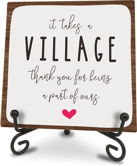 Amazon Wooden Sign Gifts It Takes A Village Thank You For Being