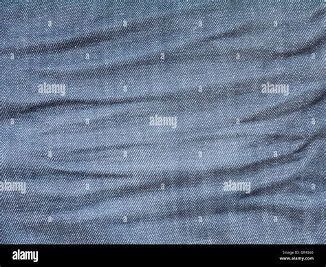 Crumpled Dark Rinse Wash Denim Fabric Background Stock Photo Alamy