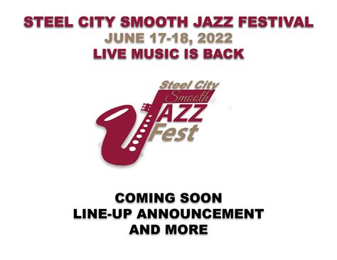 Steel City Smooth Smooth Jazz Fest Announcement 2022 Scaled