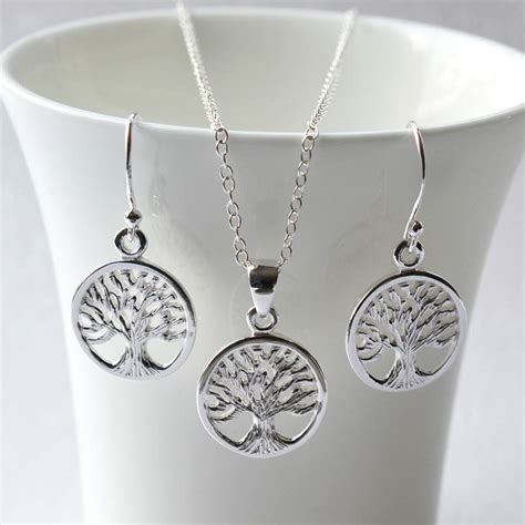 Silver Tree Of Life Jewellery Set By Martha Jackson Sterling Silver