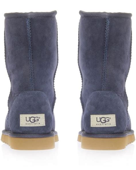 Ugg Navy Classic Short Sheepskin Boots In Blue Navy Lyst