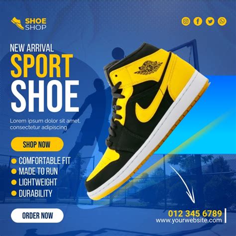 New Arrival Sport Shoe Poster Ad Template Postermywall