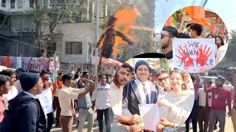 Abvp Burns Effigy Of Mamta Banerjee In Silchar Protests Against Tmc