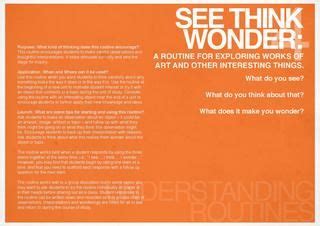 An Orange Book With The Title See Think Wonder