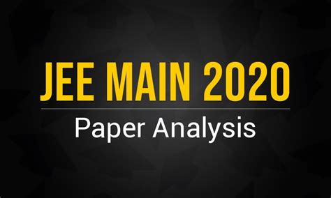 JEE Main 2020 Paper Analysis – MathonGo