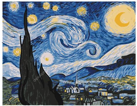 Coloring Page With The Starry Night Based On Vincent Van Gogh S Hot Sex Picture