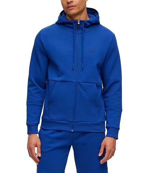 Hugo Boss Men S Embroidered Logo Zip Up Hoodie Macy S