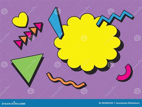 Abstract Background In A 90s Aesthetic Vector Illustration With Empty