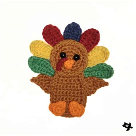 Crochet pattern Turkey appliqué Free Pattern Natalina Craft