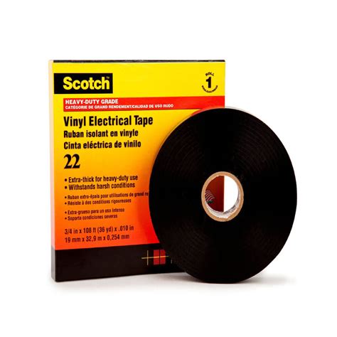 Scotch 22 Vinyl Electrical Tape Black 19 mm x 33 m. (22 3/4 ...