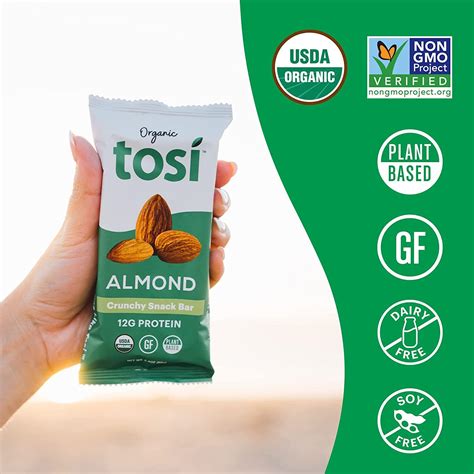 Tosi Organic Superbites Vegan Snacks 2 4oz Pack Of 12 Gluten Free Omega 3s Plant Protein