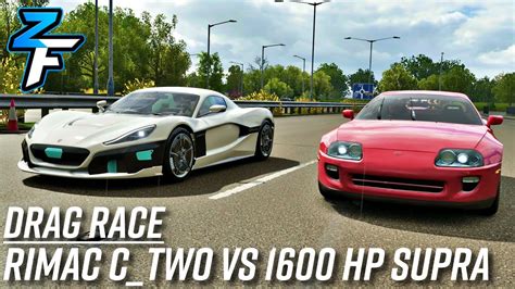 Rimac Concept Two Vs Hp Toyota Supra Drag Race Forza Horizon