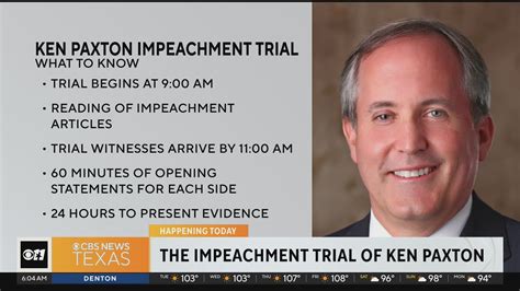 Ken Paxton Impeachment Trial Begins In Austin Youtube