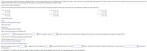 Solved A Study Was Conducted To Determine The Proportion Of Chegg