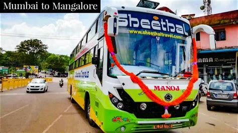 Mumbai To Mangalore Bus Journey In Sheethal Travels Bharatbenz Bus