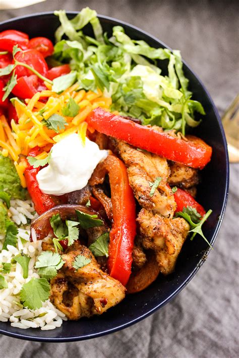 Sheet Pan Chicken Fajita Bowls