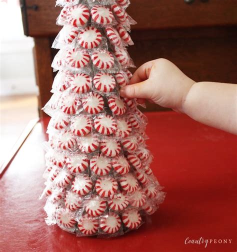 How To Make A Diy Peppermint Candy Christmas Tree Candy Christmas Tree Candy Cane Christmas