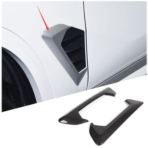 Abs Carbon Fiber Side Body Fender Air Wing Vent Trim Cover Fit For Bmw