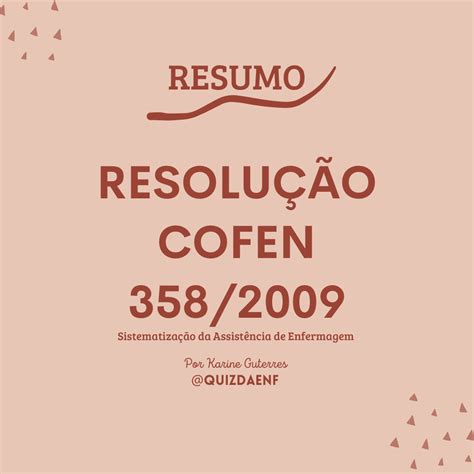 Resumo Resolução COFEN 358 2009