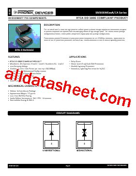 E3U120 Marking SM30KWE120A Datasheet PDF Protek Devices