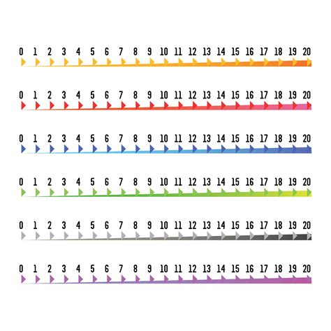 Printable Number Line Color By Number Printable